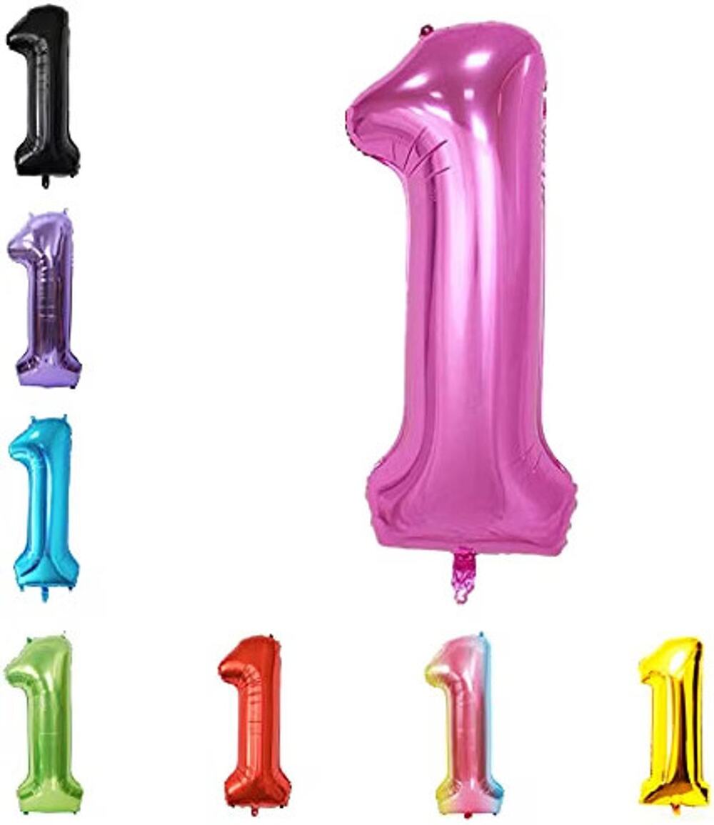 YPSelected 40 Inch Pink Number 1 Foil Helium Balloon Birthday Party New